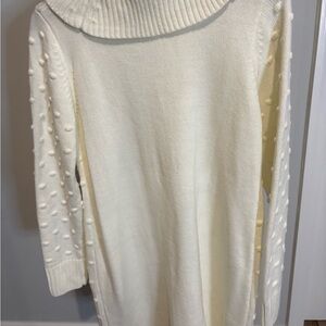 Willow Cream Cowl Neck Sweater Dress